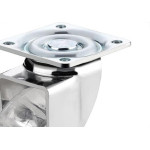 Rodizio Perkon Poliuretano Base Giratorio Transparente Sem Trava 50Mm 1238