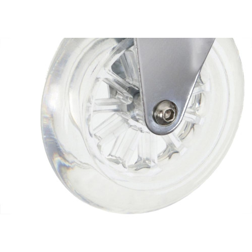 Rodizio Perkon Poliuretano Base Giratorio Transparente Com Trava 100Mm 1244