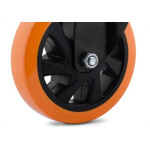 Rodizio Colson Polietileno Base Giratoria Laranja Sem Trava 150Mm 