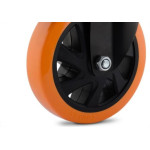 Rodizio Colson Polietileno Base Giratoria Laranja Com Trava 150Mm 