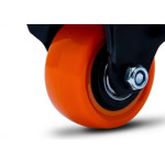 Rodizio Colson Polietileno Base Fixa Laranja Sem Trava 50Mm 