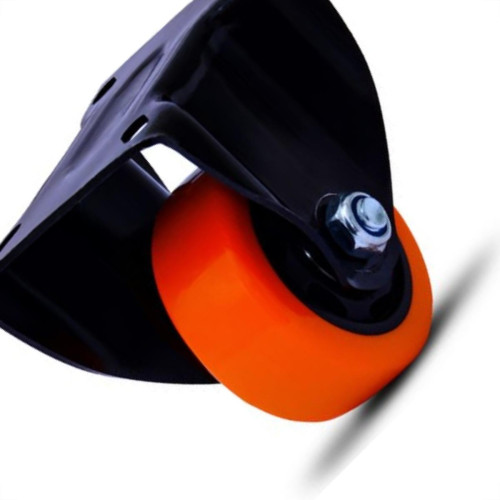 Rodizio Colson Polietileno Base Fixa Laranja Sem Trava 75Mm 