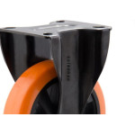 Rodizio Colson Polietileno Base Fixa Laranja Sem Trava 100Mm 