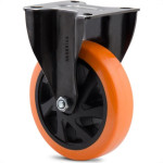 Rodizio Colson Polietileno Base Fixa Laranja Sem Trava 125Mm 
