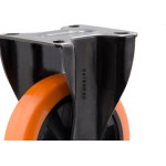 Rodizio Colson Polietileno Base Fixa Laranja Sem Trava 150Mm 