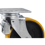 Rodizio Para Carrinho Colson Ferro Base Giratoria Com Trava 125Mm 