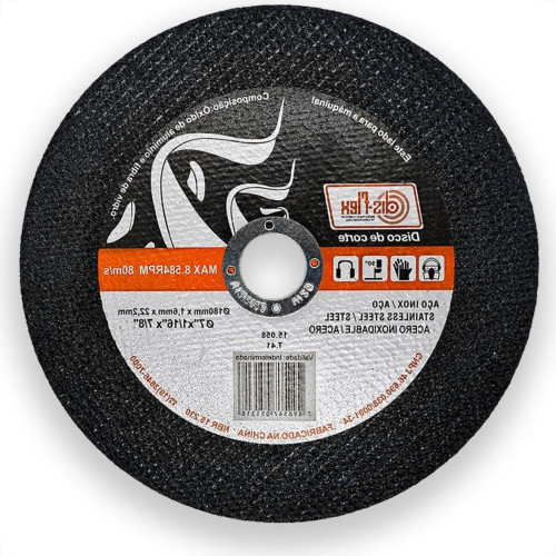 Disco De Corte Para Inox Disflex Extra Fino 7''X1,6X7/8 Prata 15.058 - Kit C/50 