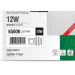 Plaf.Led Tasch.Lys Ext.Qd.12W 6500K 17Cm