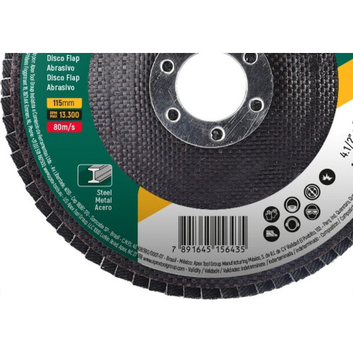 Disco Flap Sata Abrasivo 80 4.1/2'' St55503G - Kit C/10 