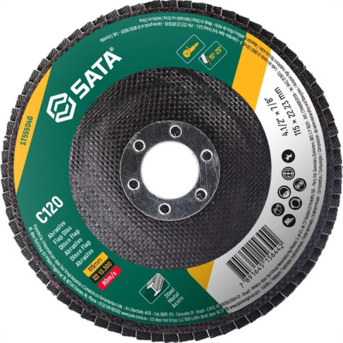 Disco Flap Sata Abrasivo 120 4.1/2'' St55504G - Kit C/10 
