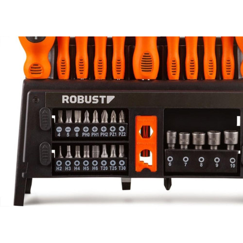 Chave Fenda/Phillps/Soquete/Bits Robust Com 39 Pecas 
