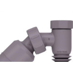 Adaptador Para Maquina De Lavar Roupa/Louca Blukit Articulado 45° Com Retencao Cinza 030448-412