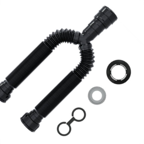 Sifao Pvc Duplo Blukit Flexivel Com Arruela Pvc Preto 030214-425