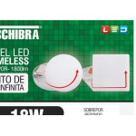 Luminaria Led Plafon Taschibra Frameless Borda Infinita Externo Redondo 18W 6500K 12Cm 
