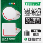 Luminaria Led Plafon Taschibra Frameless Borda Infinita Externo Redondo 36W 6500K 22,2Cm 