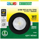 Spot Led Taschibra Alltop Embutir Redondo Preto 5W 3000K 