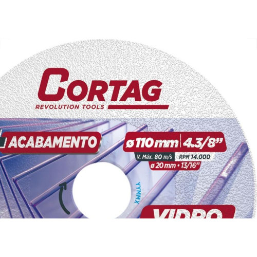 Disco Diamantado Cortag Porcelanato/Vidro 110Mm 62796