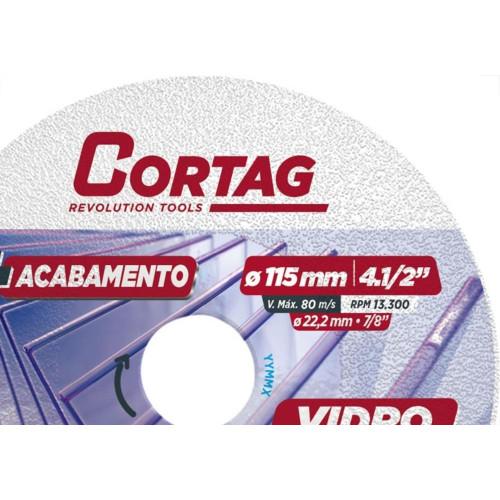 Disco Diamantado Cortag Porcelanato/Vidro 115Mm 62797