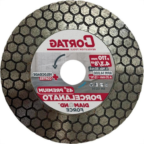 Disco Diamantado Cortag Para Chanfro 45° Premium 110Mm 62794