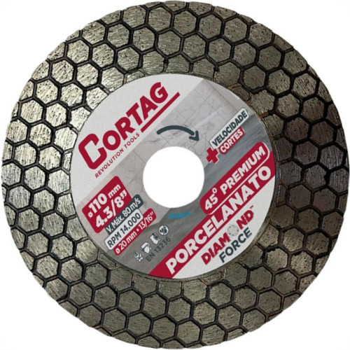 Disco Diamantado Cortag Para Chanfro 45° Premium 110Mm 62794