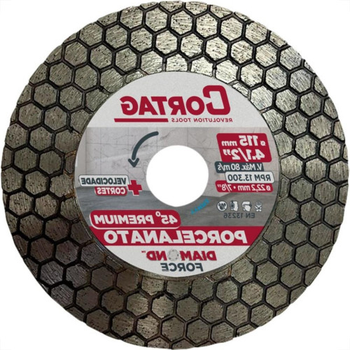 Disco Diamantado Cortag Para Chanfro 45° Premium 115Mm 62795