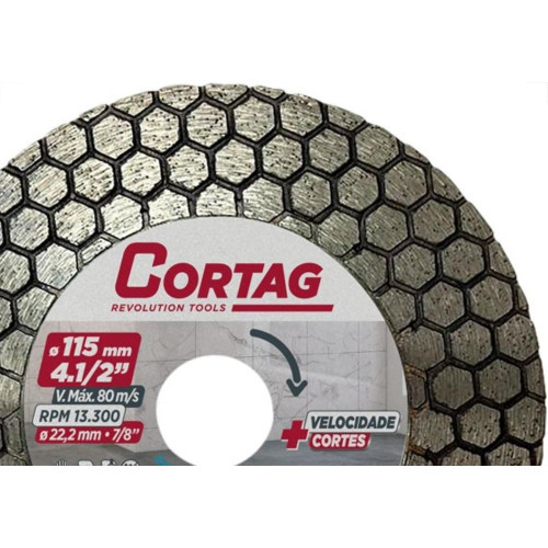 Disco Diamantado Cortag Para Chanfro 45° Premium 115Mm 62795