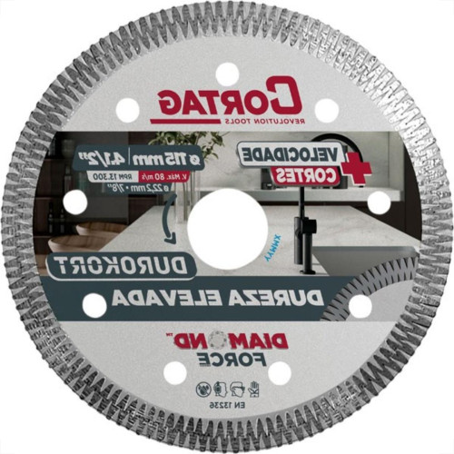 Disco Diamantado Cortag Turbo Durokort Seguimentado Seco 115Mm 60349