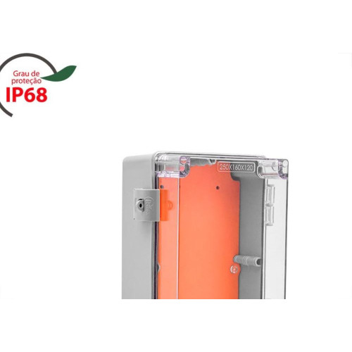 Caixa Passagem Pvc Rohdbox Completa Ip68 Transparente 250X160X120 888211
