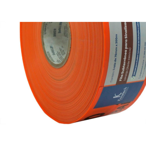Fita Subterranea Koretech 7,6Cm X 300M Laranja Rede Eletrica Pa.52.12.0.0028