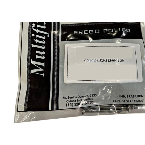 Cartela Prego Multifix Com Cabeca  17X27 (3,00X62mm) Com 50 Gramas Pp1727Cc