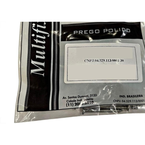 Cartela Prego Multifix Com Cabeca  18X27 (3,40X62mm) Com 50 Gramas Pp1827Cc
