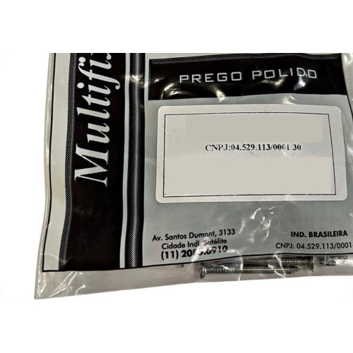 Cartela Prego Multifix Com Cabeca  18X36 (3,40X83mm) Com 50 Gramas Pp1836Cc
