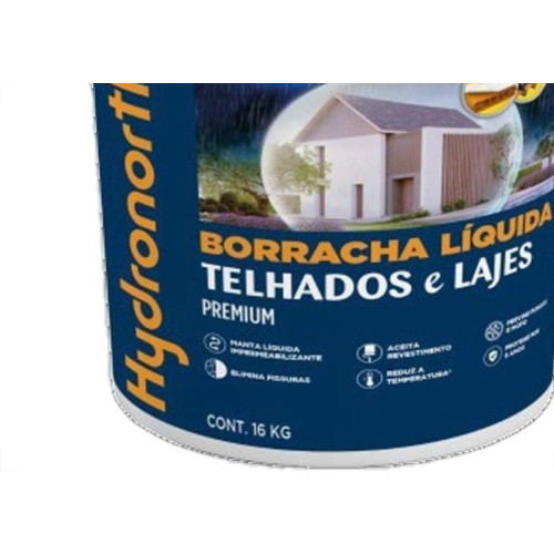 Borracha Liquida Impermeabilizante Balde Hydronorth Branca 4,6Kg 96971