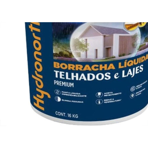 Borracha Liquida Impermeabilizante Balde Hydronorth Branca 16Kg 10536