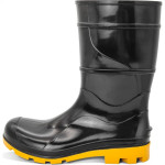 Bota Galocha Cartom 210Sa Preta Solado Amarelo Cano Medio 37 Par 003149