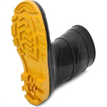 Bota Galocha Cartom 210Sa Preta Solado Amarelo Cano Medio 37 Par 003149