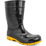 Bota Galocha Cartom 210Sa Preta Solado Amarelo Cano Medio 37 Par 003149