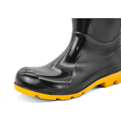 Bota Galocha Cartom 210Sa Preta Solado Amarelo Cano Medio 37 Par 003149