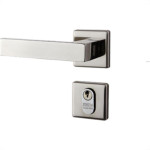 Fechadura Lafonte 456 Externa Roseta Inox Escovado Quadrada 40Mm -0Zk