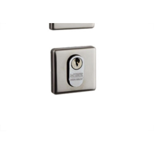 Fechadura Lafonte 456 Externa Roseta Inox Escovado Quadrada 40Mm -0Zk