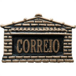 Caixa Carta Plast.''Casinha''N07 Ouro Pq