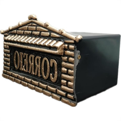 Caixa Carta Plast.''Casinha''N07 Ouro Pq