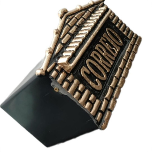 Caixa Carta Plast.''Casinha''N07 Ouro Pq