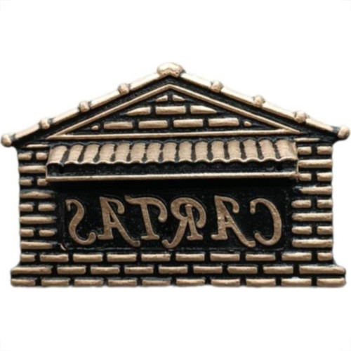 Caixa Carta Real Pl.''Casinha''N04 Ouro Md