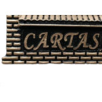 Caixa Carta Real Pl.''Casinha''N04 Ouro Md