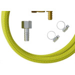 Kit Para Instalação De Gas Cooktop Flexivel Com Ponta Azul E Registro De Bloqueio Blukit 1,20M 180309