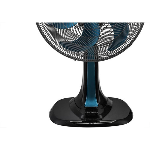 Ventilador Mesa Ventisol 6 Pas 50Cm Preto/Azul 127V 10032