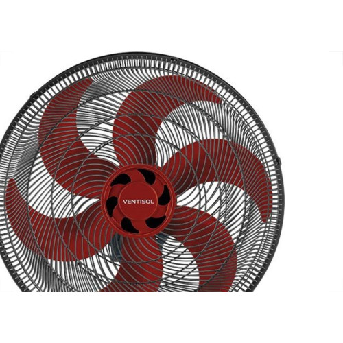 Ventilador Mesa Ventisol 6 Pas 50Cm Preto/Vermelho 127V 10030
