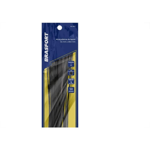 Abracadeira Nylon Brasfort Preta 7,6X450 50 Pecas 9027