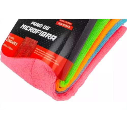 Pano Microfibra Gitanes Automotivo 40X50Cm Com 5 Pecas